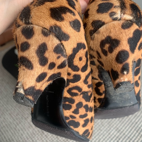 TABITHA SIMMONS Leather Pony-hair Kitten Heels - Picture 5 of 5